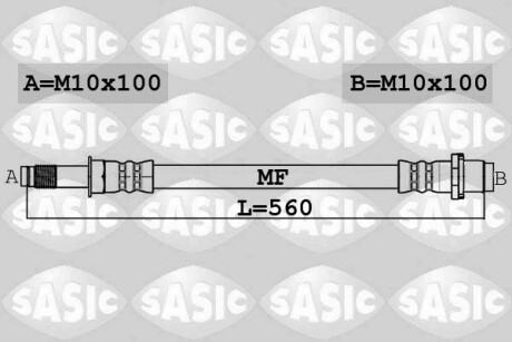 Тормозной шланг sasic 6606241