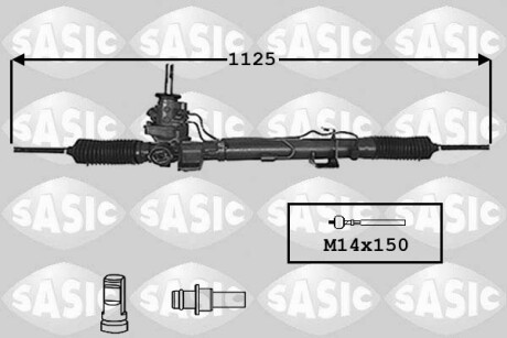 Рульова рейка з підсилювачем sasic 7174020