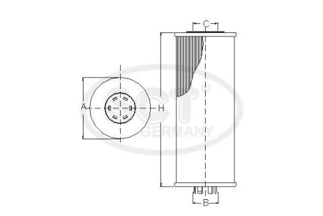 Фильтр масляный VW Golf V / Golf Plus 1.4 TSI (07-09) (SH 4025 P) SCT sct germany sh4025p