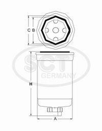 Фільтр паливний FORD Transit 2000 2.0 DI Turbodiesel (00-06) (ST 6106) SCT sct germany st6106