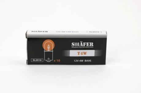 Лампа розжарення 12V 4W T4W BA9S shafer sl2010