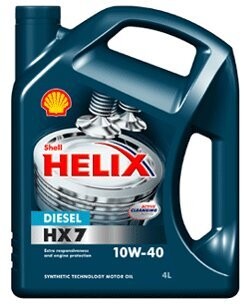 Масло моторное Helix HX7 Diesel 10W-40 (4 л) shell 550040425