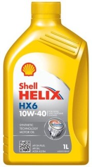 Масло для двигателя HELIX HX6 10W40 1L shell 550053775