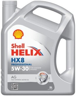 Масло для двигателя Helix HX8 Professional AG 5W-30 (Каністра 5л) shell 550054289