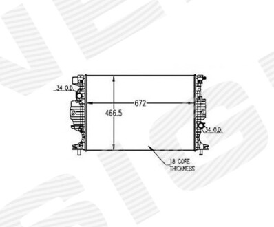 Радіатор FORD FUSION, 13 - 17 signeda ra13321 (фото 1)