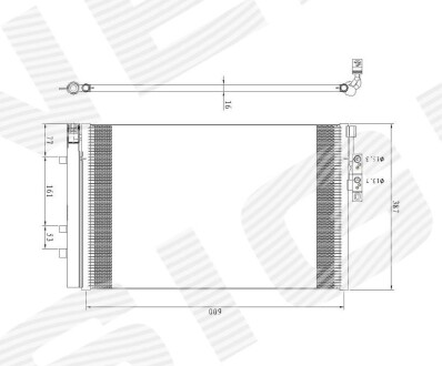 Радіатор кондиціонера BMW X3 (F25), 03.14 - 17 signeda rc940226