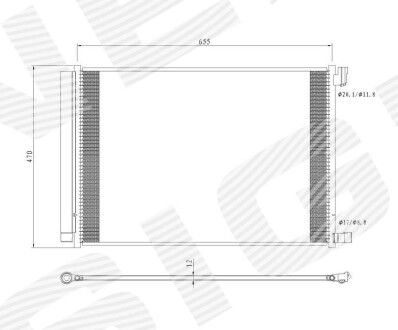 Радиатор кондиционера MERCEDES BENZ (E-KL W213), 1 signeda rc940519