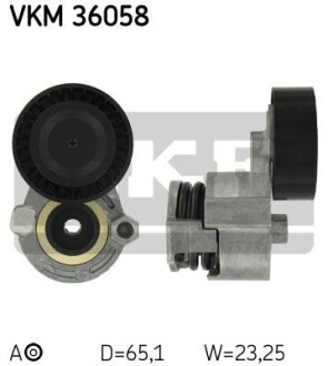 Ролик модуля натяжителя ремня skf vkm 36058