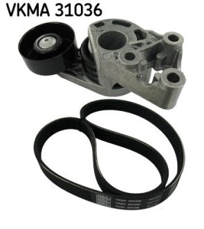 Роликовый модуль натяжителя ремня (ролик, ремень) skf vkma 31036