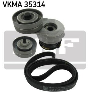 Роликовий модуль натягувача ременя (ролик, ремінь) skf vkma 35314