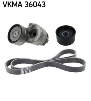 Роликовый модуль натяжителя ремня (ролик, ремень) skf vkma 36043