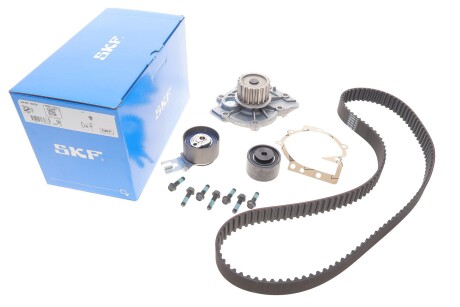 Комплект ГРМ, пас+ролик+помпа skf vkmc 06220