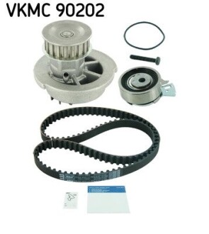 Комплект (ремінь+ролик+помпа) skf vkmc 90202