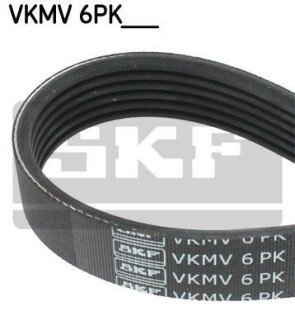 Ремінь поліклиновий 6PK1076 skf vkmv6pk1076 (фото 1)