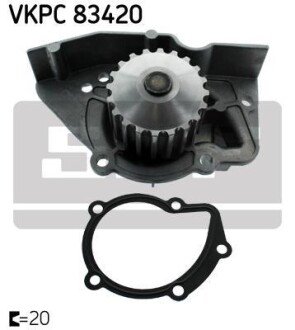 Помпа води Fiat Scudo 96-06/Ducato/Peugeot Boxer/406 1.9D/TD/2.0 94-02 skf vkpc 83420