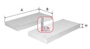 Фільтр салону BMW 1 (F40)/X2 (F39) 18-/2 (F44-F46)/X1 (F48)/i3 (I01)/Mini Couper 16- (к-кт 2 шт) sofima s 3332 C