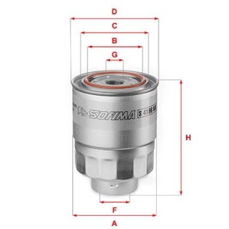 Фільтр паливний sofima s 4196 NR