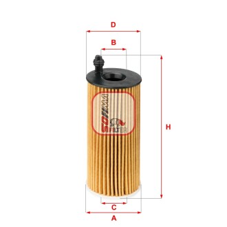 Фільтр масляний BMW 3 (E90-E93/F30/F80)/4 (F32)/5 (F10/F18)/7 (F01-F04)/X5 (F15/F85) 10- (N47/N57) sofima s 5142 PE