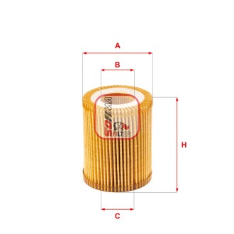 Фільтр масляний BMW 3 (F30/F31) 316/320i12- sofima s 5164 PE