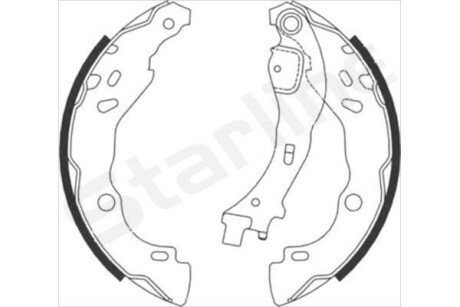 Гальмівні колодки барабанні starline bc 08700