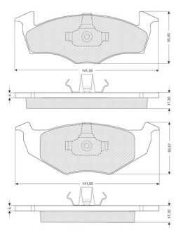 Гальмівні колодки дискові starline bd s006s