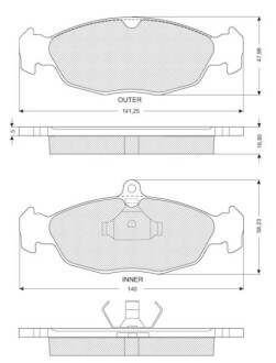 Гальмівні колодки дискові starline bd s024