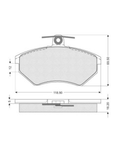 Гальмівні колодки дискові starline bd s071