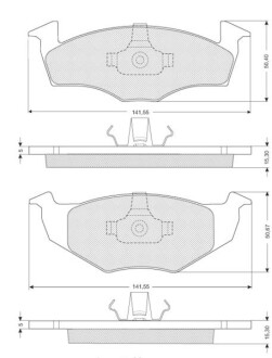 Гальмівні колодки дискові starline bd s072