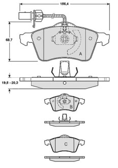 Гальмівні колодки дискові starline bd s076