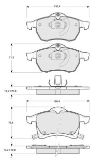 Гальмівні колодки дискові starline bd s081