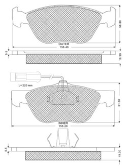 Гальмівні колодки дискові starline bds162 (фото 1)