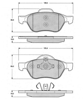 Гальмівні колодки дискові starline bd s204