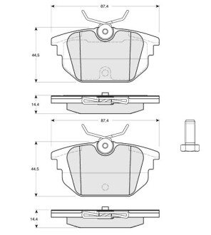 Гальмівні колодки дискові starline bd s211