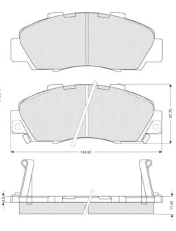 Гальмівні колодки дискові starline bd s214