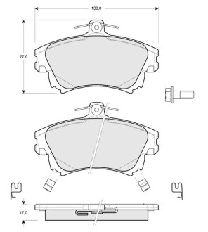 Гальмівні колодки дискові starline bd s218