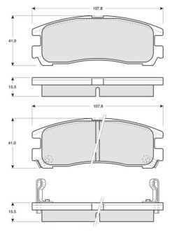 Гальмівні колодки дискові starline bd s230