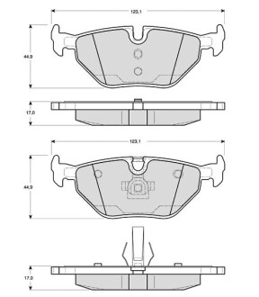 Гальмівні колодки дискові starline bd s270