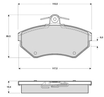 Гальмівні колодки дискові starline bd s297