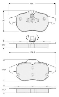 Гальмівні колодки дискові starline bd s318