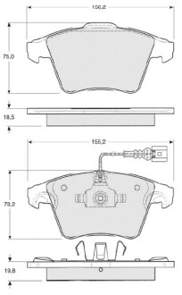 Тормозные колодки дисковые starline bd s325