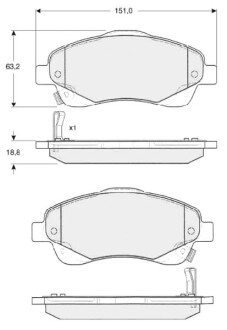 Гальмівні колодки дискові starline bd s342