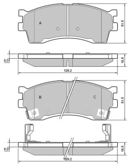 Гальмівні колодки дискові starline bd s401