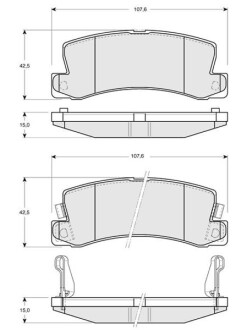 Гальмівні колодки дискові starline bd s425