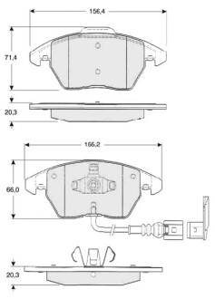 Гальмівні колодки PASSAT B6 starline bd s833p