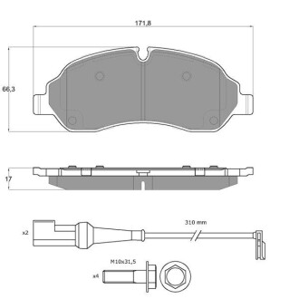 Гальмівні колодки дискові starline bd s951