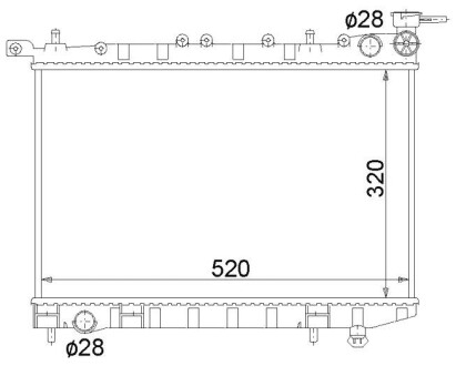 Радіатор охолодження starline dn2123