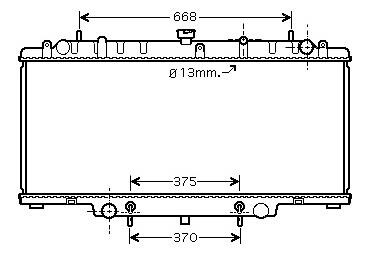 Радіатор охолодження starline dn2264