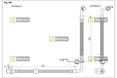 Гальмівний шланг starline ha st.1090