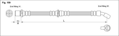 Гальмівний шланг starline ha st.1150