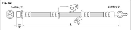 Гальмівний шланг starline ha st.1167